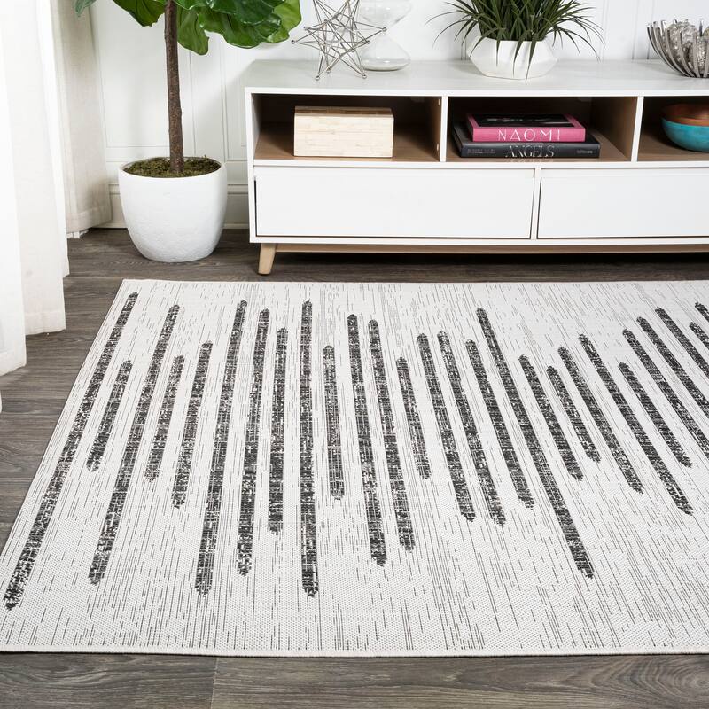 JONATHAN Y Colonia Berber Stripe Geometric Indoor/Outdoor Area Rug