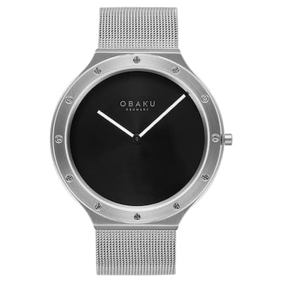Obaku Men's Onyx Black Dial Watch - V285GXCBMC - 6 (36)