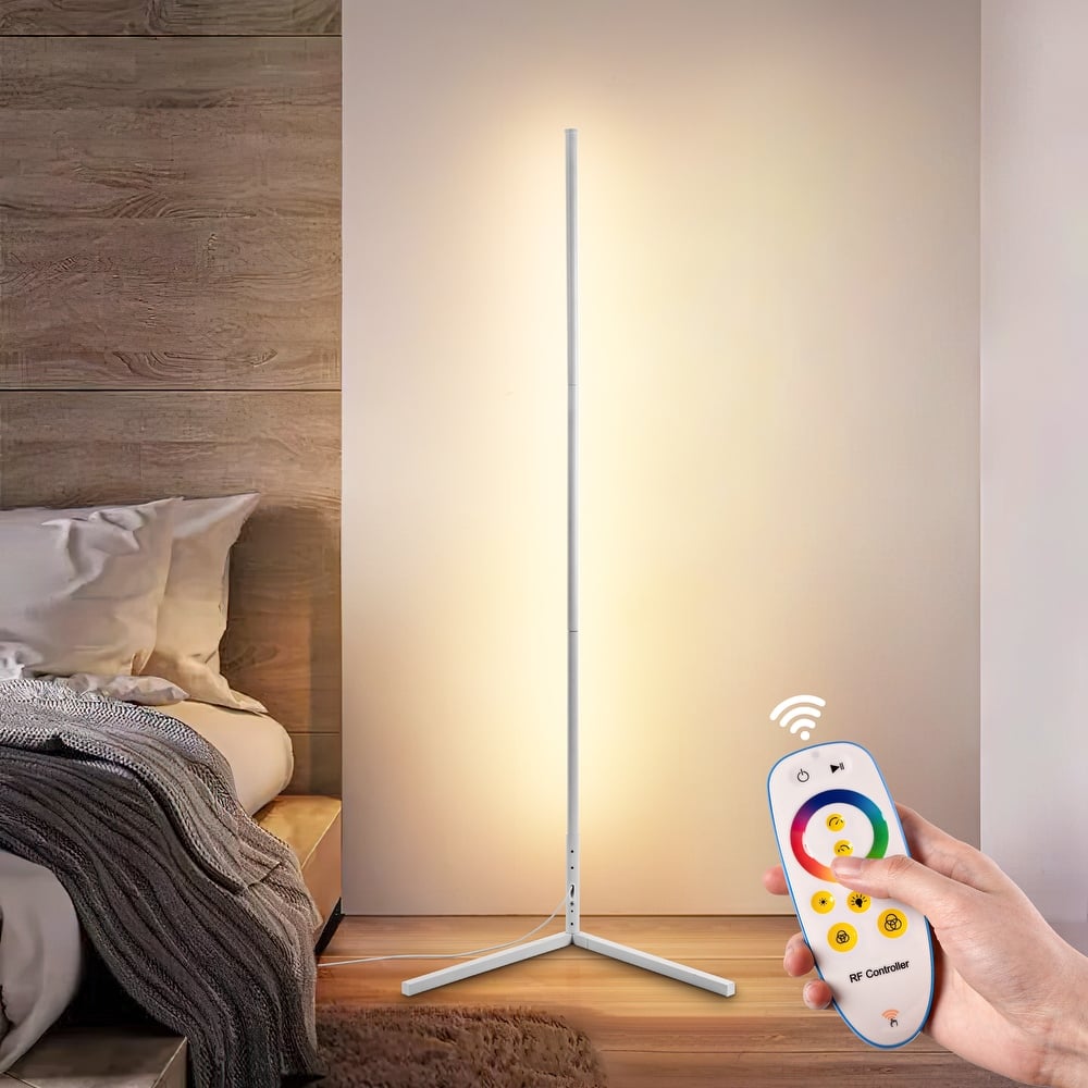 55" RGB Metal Corner Lamp Minimalist LED Floor Lamp