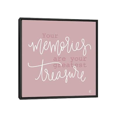 iCanvas "Your Memories Are Your Biggest Treasure" by Fearfully Made Creations Framed Canvas Print