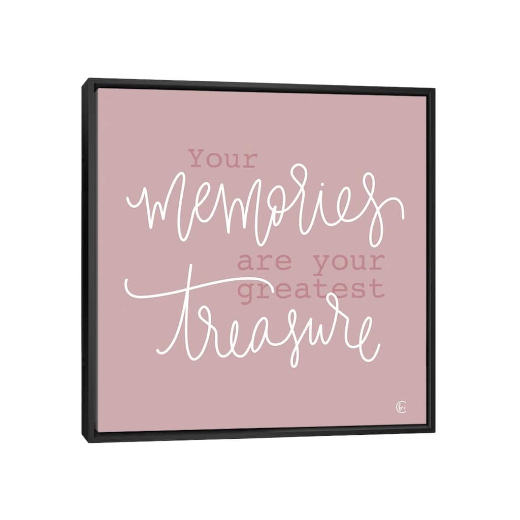 iCanvas "Your Memories Are Your Biggest Treasure" by Fearfully Made Creations Framed Canvas Print