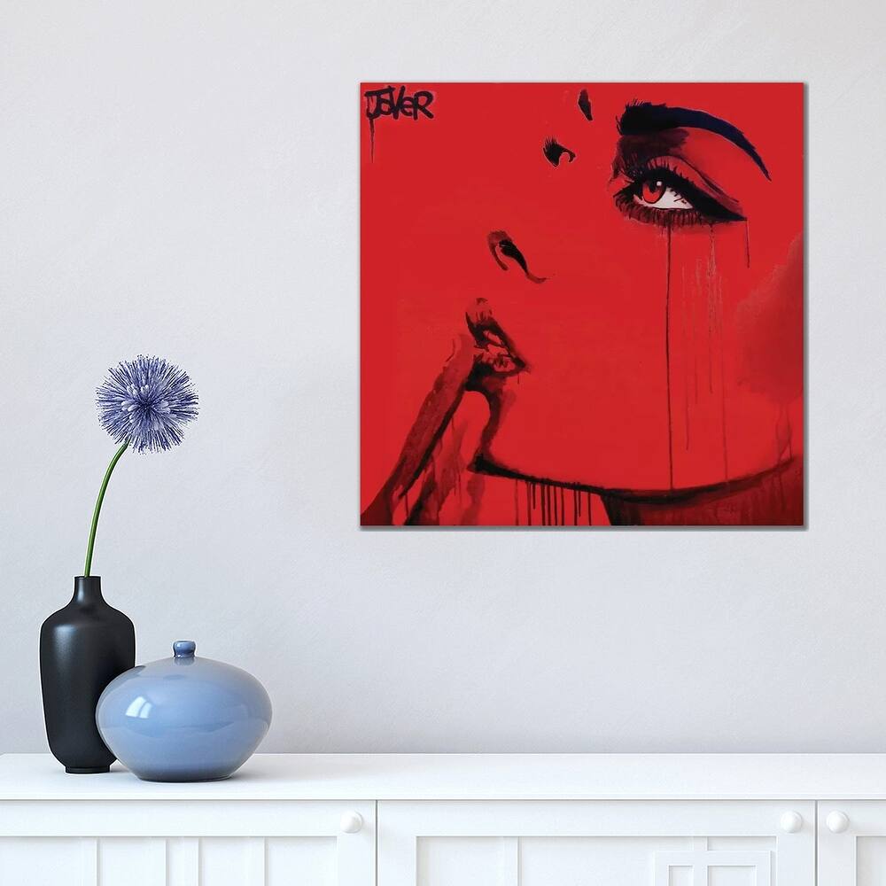 iCanvas "Never Know (red)" by Loui Jover Canvas Print