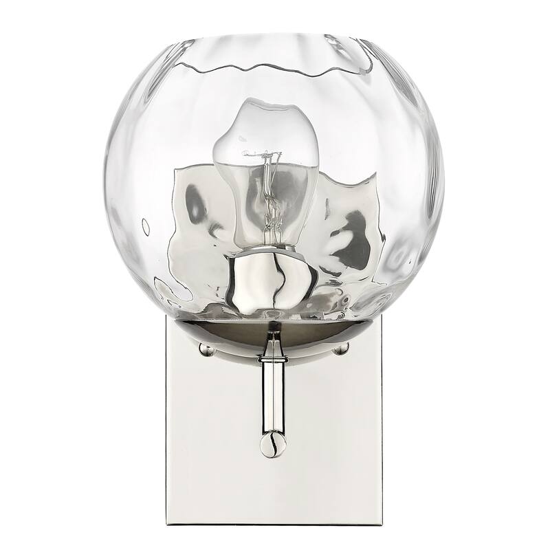 Mackenzie 1-light Polished Nickel Bath/ Vanity Fixture w/ Water Glass