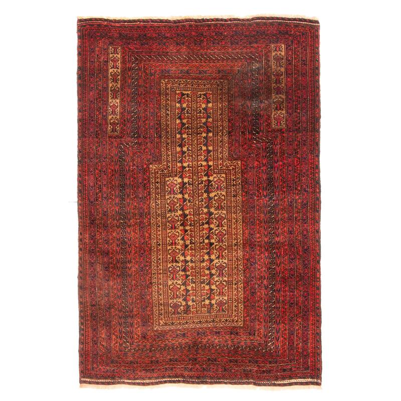 ECARPETGALLERY Hand-knotted Teimani Tan Wool Rug - 3'3 x 4'11