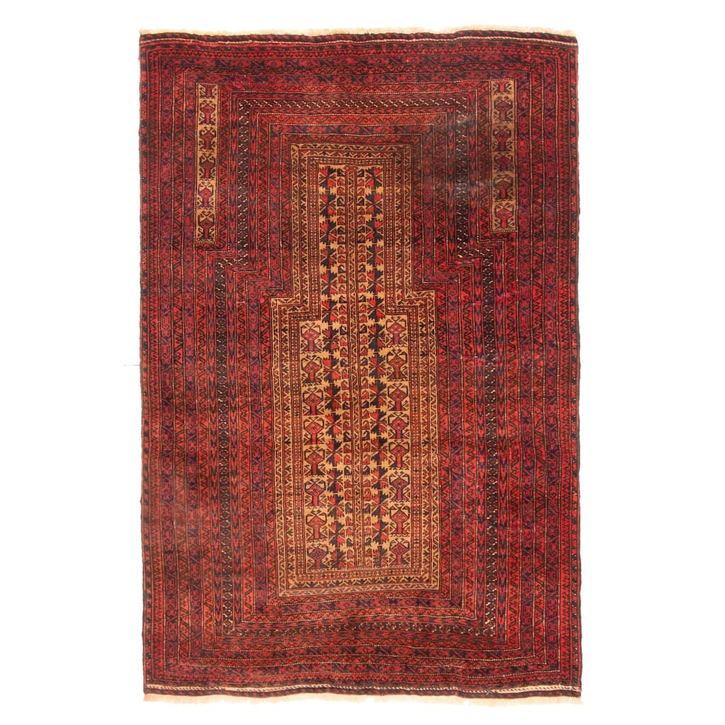 ECARPETGALLERY Hand-knotted Teimani Tan Wool Rug - 3'3 x 4'11