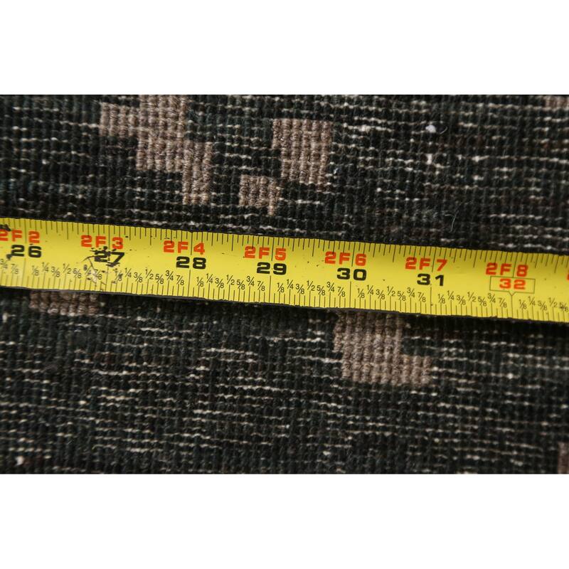 Vegetable Dye Abstract Contemporary Area Rug Hand-knotted Wool Carpet - 9'9" x 12'9"