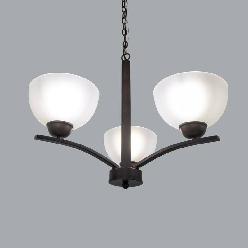 Yosemite Home Decor Alta Peak Collection 3 Light Bowl Chandelier - 21 x 21 x 18