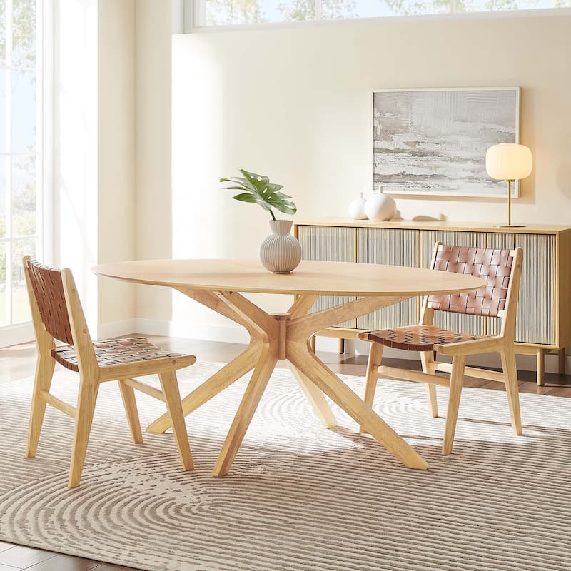 Crossroads 71" Oval Wood Dining Table
