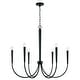 preview thumbnail 9 of 10, Holden 6-light Medium Chandelier Matte Black
