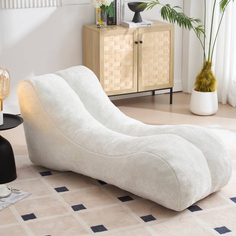 Anmytek Ultra Plush Ergonomic Bean Bag Sofa Chair with Plump Elastic Sponge Fill Body Curve Fitting