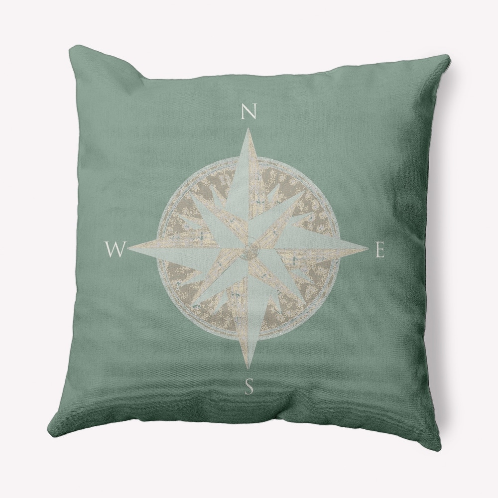 Compass Nautical Decorative Indoor Pillow