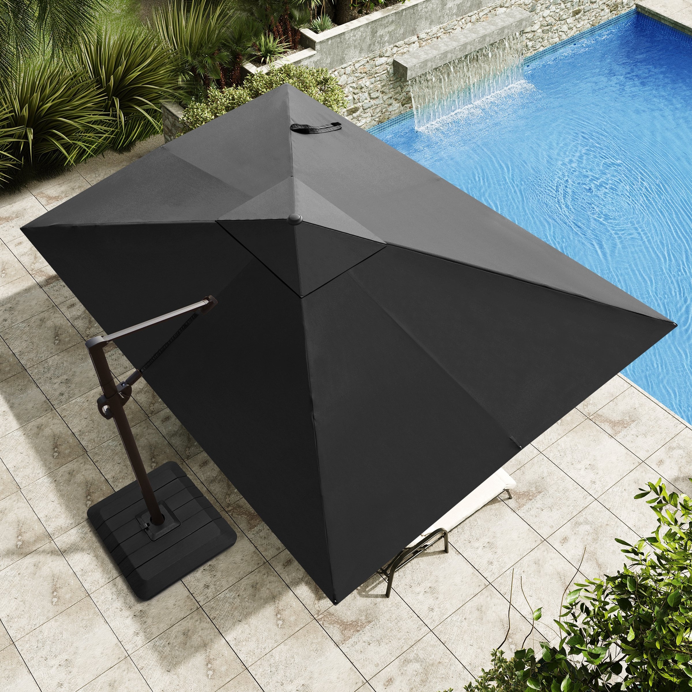 big lots patio umbrella with solar lights Replacement Canopy Top Cover for the 11' x 8' Offset Bell Drifter DLX Helmet 84 fire retardant. Style:2/0 CIRCLE HOOK 2026BirthdaySale