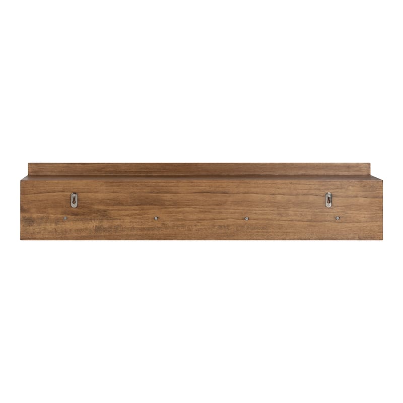 Kate and Laurel Levie Wood Wall Shelf Ledge with Knobs - 36x7.5x4.5