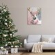 preview thumbnail 8 of 8, Stupell Pink Floral Festive Reindeer Canvas Wall Art Design By Tabz Jones