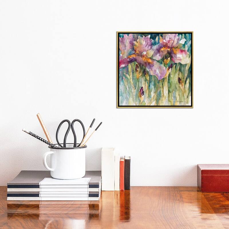 iCanvas "Siberian Iris" by Annelein Beukenkamp Framed Canvas Print