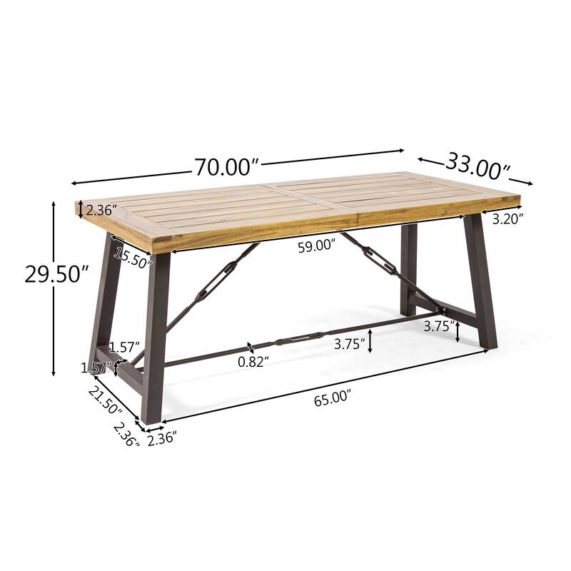 Christopher Knight Home - Salons Outdoor 6 Piece Wicker Wood Dining Set