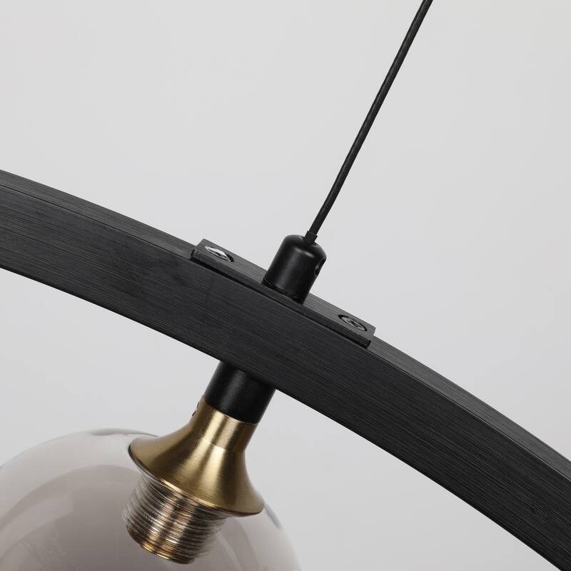 Smoky Gray Glass Shade Creative LED Pendant Light