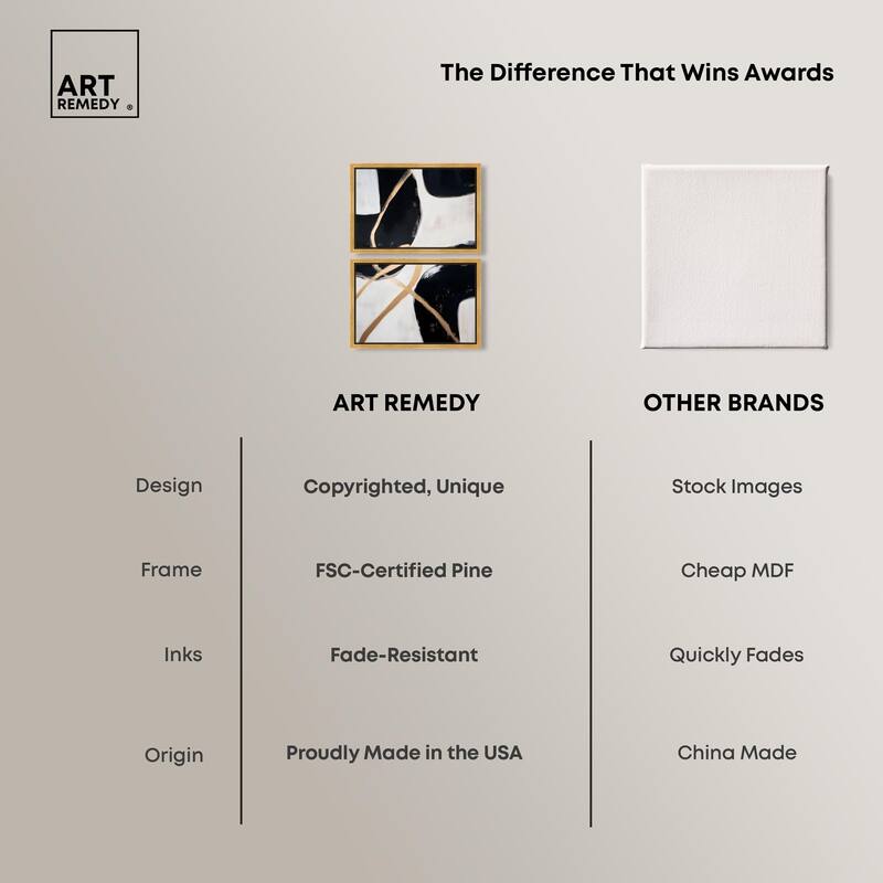 Rhythm of Contrast Canvas Set of 2 by Art Remedy