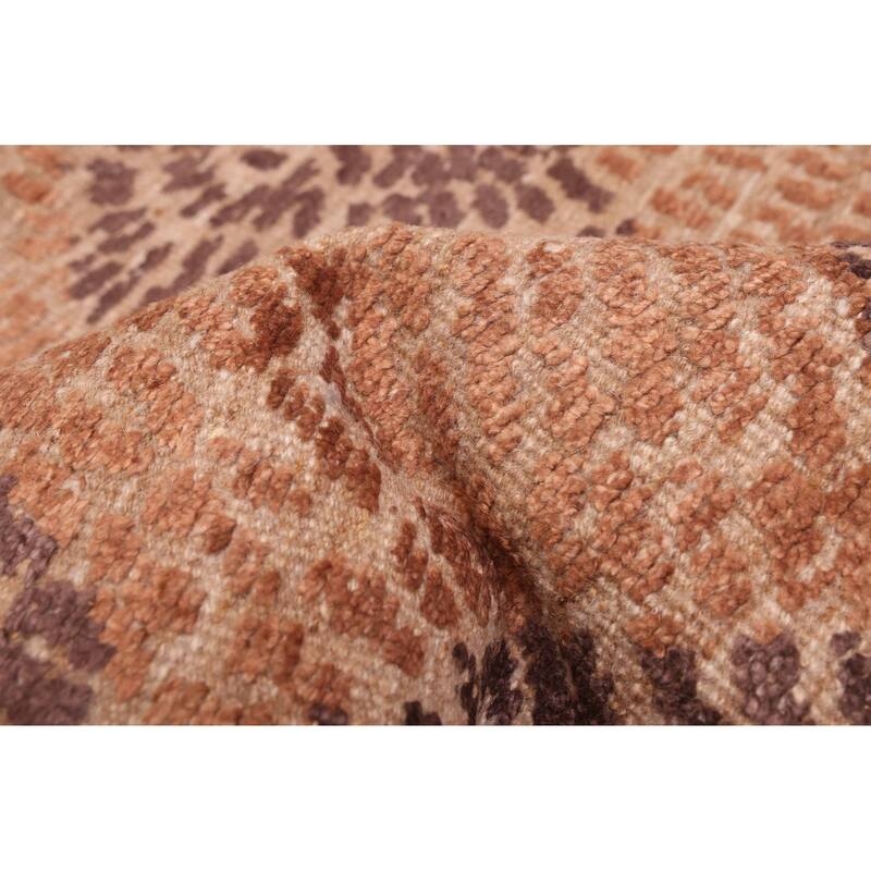 ECARPETGALLERY Hand-knotted Tangier Brown Wool Rug - 8'2 x 10'3