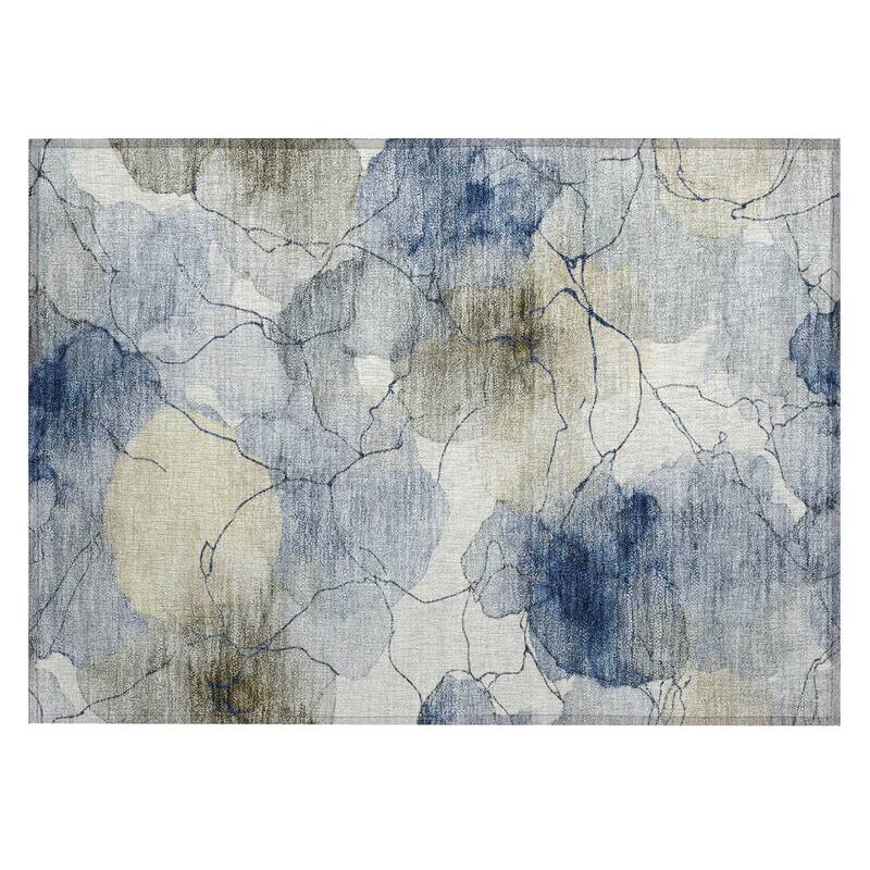 Machine Washable Indoor/ Outdoor Floral Mara Chantille Rug