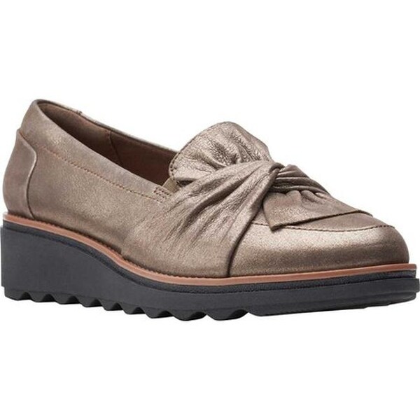 clarks platform loafers