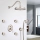 preview thumbnail 3 of 21, Vanityfair Antique Shower Sets, Complete Wall Mounted 9 inch Rain Head with Handheld Shower and Body Jets