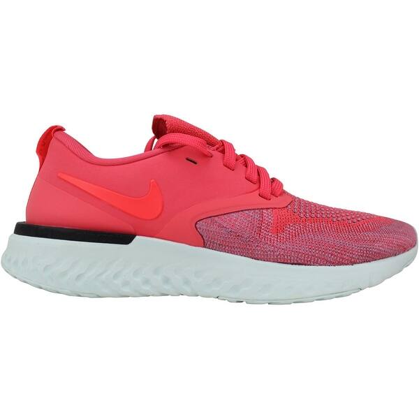 slide 1 of 4, Nike Odyssey React 2 Flyknit Ember Glow/Red Orbit-Plum Dust AH1016-800 Women's