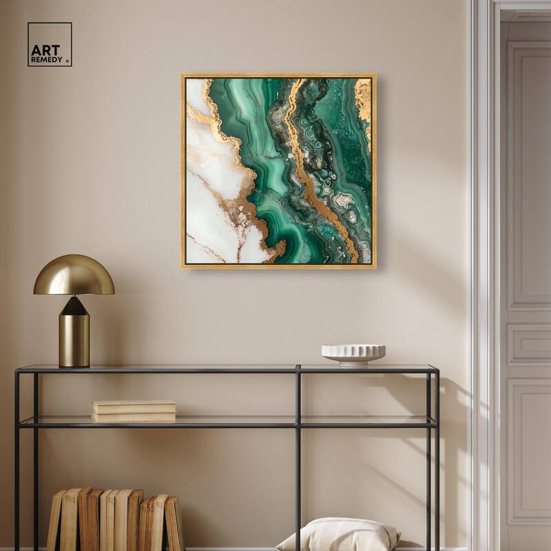 Malachite Majesty Canvas by Art Remedy