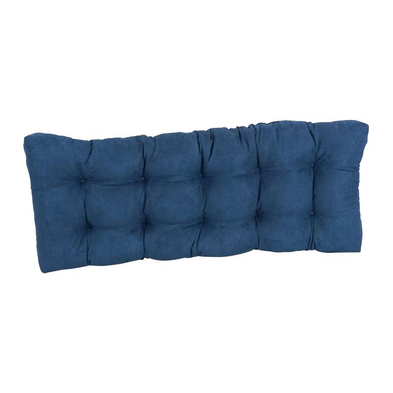 Solid Microsuede Tufted Indoor Bench Cushion (Multiple widths from 42 to 60 inch)