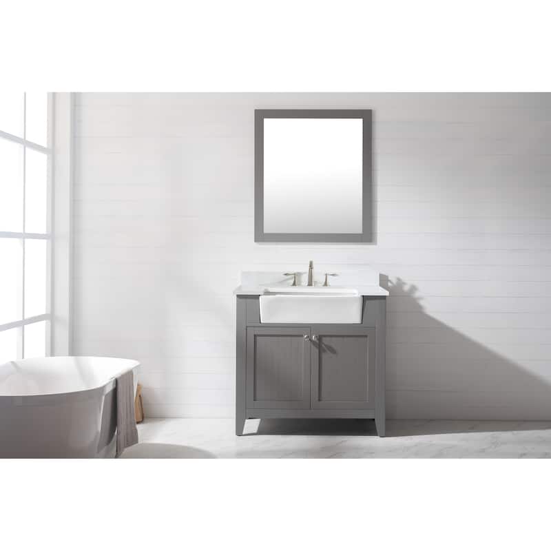 Burbank 36" Single Vanity in Grey