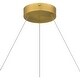 preview thumbnail 5 of 6, Alice Integrated LED Brushed Gold Pendant Light