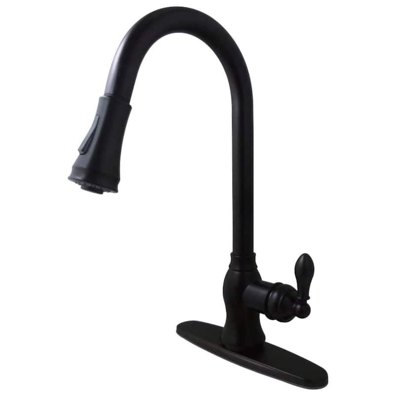 Kingston Brass American Classic 1.8 GPM Single Hole Pull Down Kitchen - Oil Rubbed Bronze