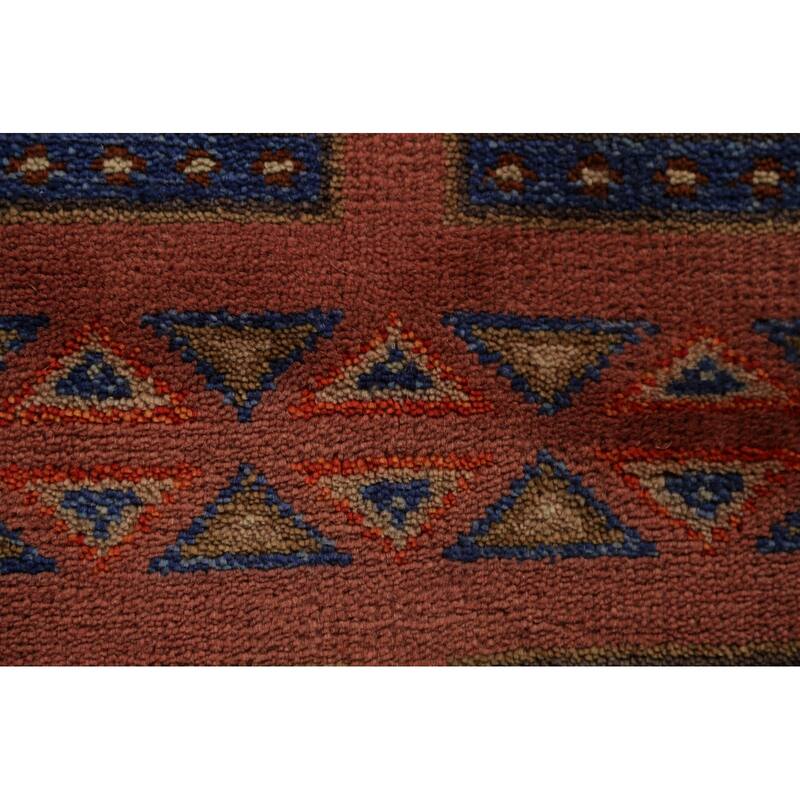 Tribal Kazak Indian Runner Rug Hand-Knotted Wool Carpet - 3'11"x 9'10"