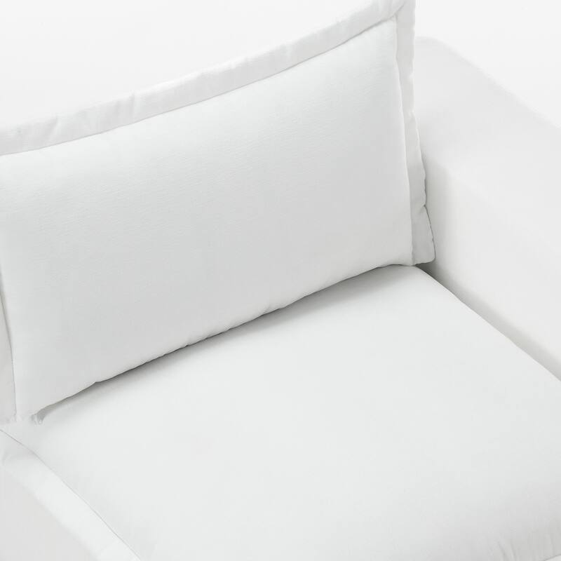 42"W Chenille Upholstered No Assembly Corner Chair