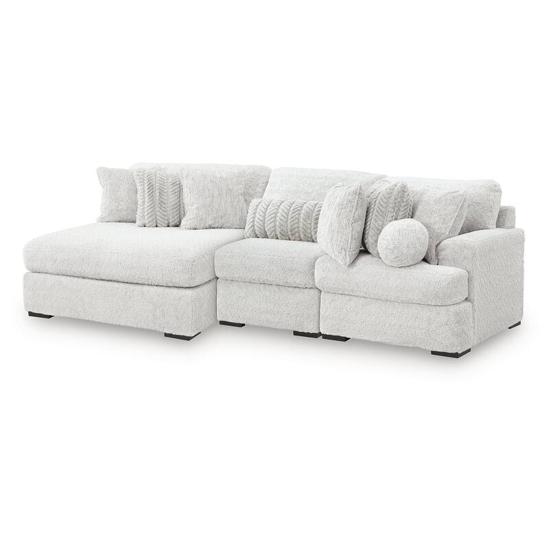 Signature Design by Ashley Snodoodle Gray 3-Piece Sectional with Chaise - 125" W x 67" D x 40" H