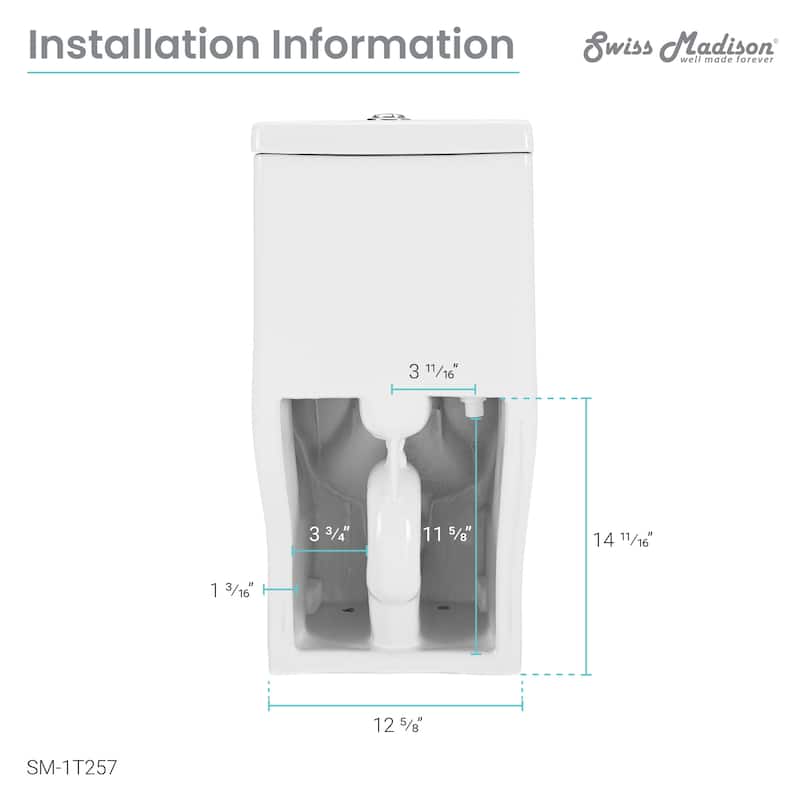 Sublime II Compact 24" Length One Piece Toilet Dual Flush 0.8/1.28 GPF
