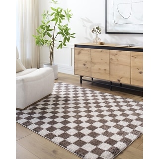 Livabliss Fossay Shag Modern & Contemporary Stripe Washable Area Rug