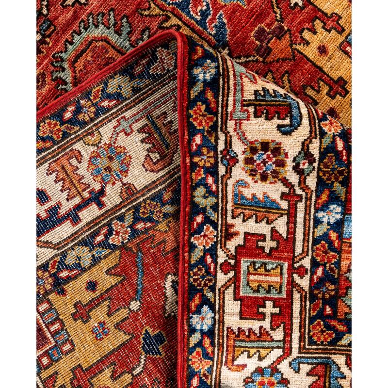 Serapi One-of-a-Kind Hand-Knotted Area Rug - Red - 4' 1" x 6' 0"