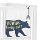 preview thumbnail 3 of 4, Woodland Forest Bear Boy Baby Monthly Milestone Blanket - Navy Blue and Gold Arrow Big Bear Collection Growing Beary Fast