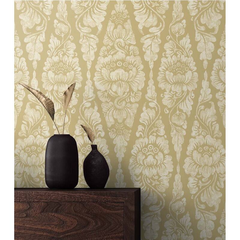 Seabrook Designs Melva Diamond Floral Wallpaper
