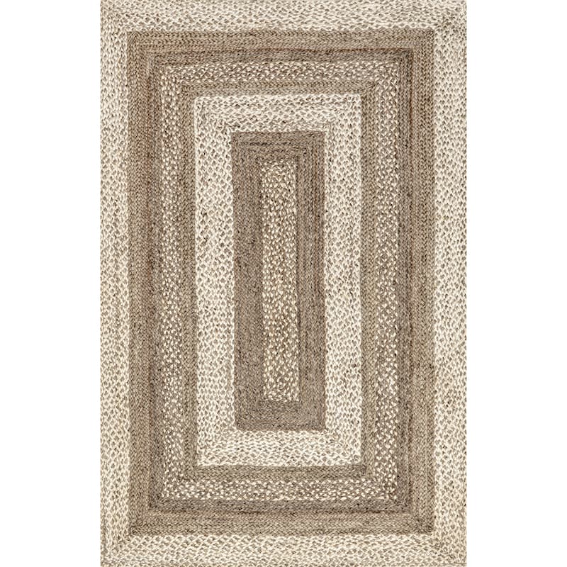 Nuloom Charlene Braided Border Jute Area Rug