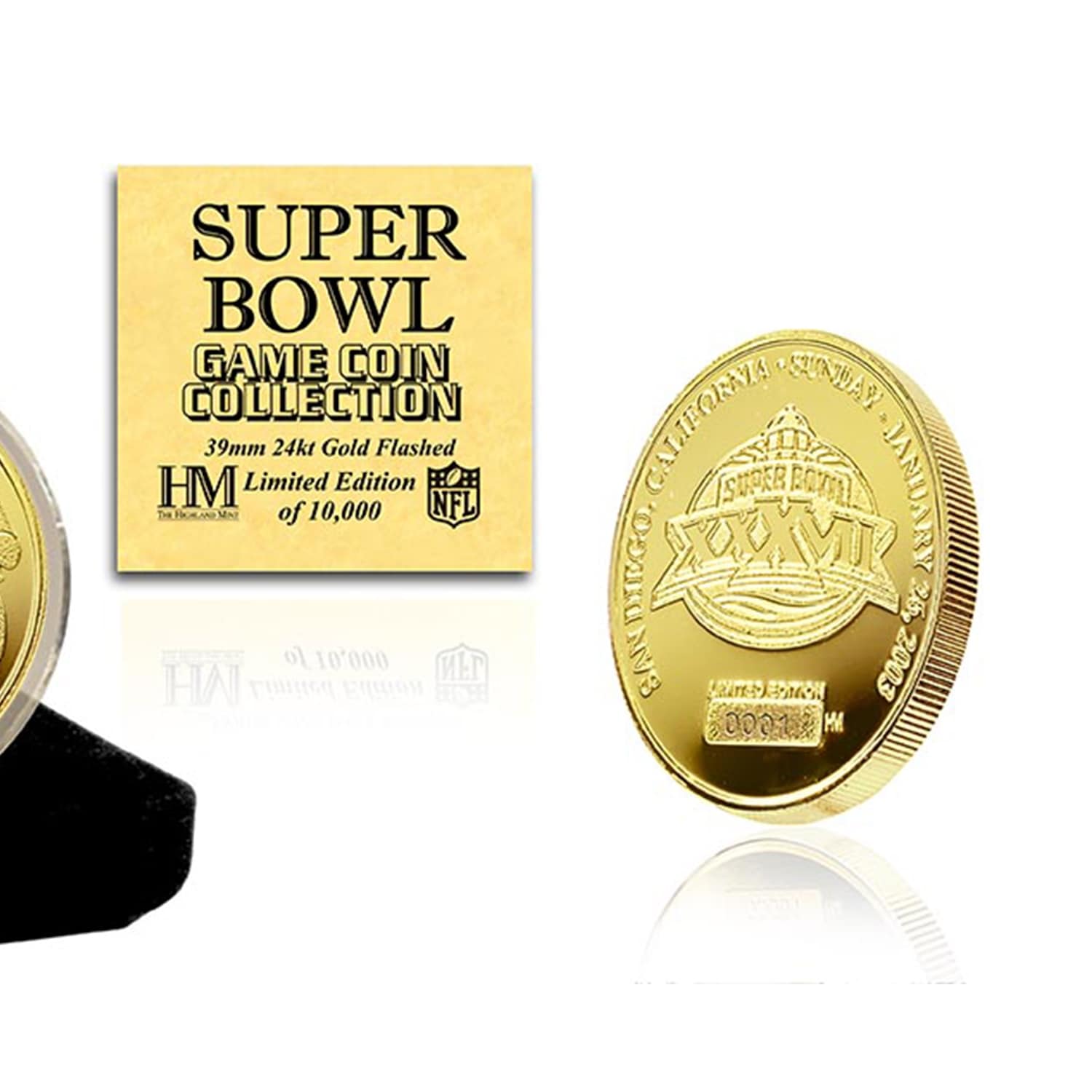 Super Bowl XXXVII 24kt Gold Flip 2024 Coin