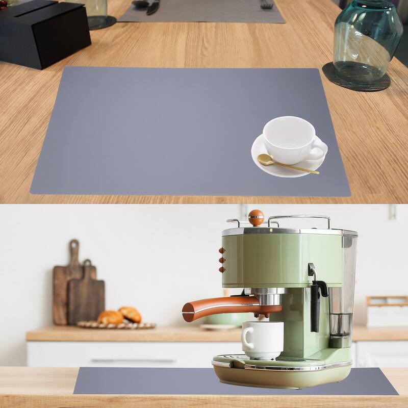 Large Silicone Mat Heat Resistant 28" x 20", Kitchen Counter Mat Waterproof - Dark Gray