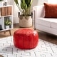preview thumbnail 33 of 32, nuLOOM Handmade Moroccan Leather Ottoman Pouf