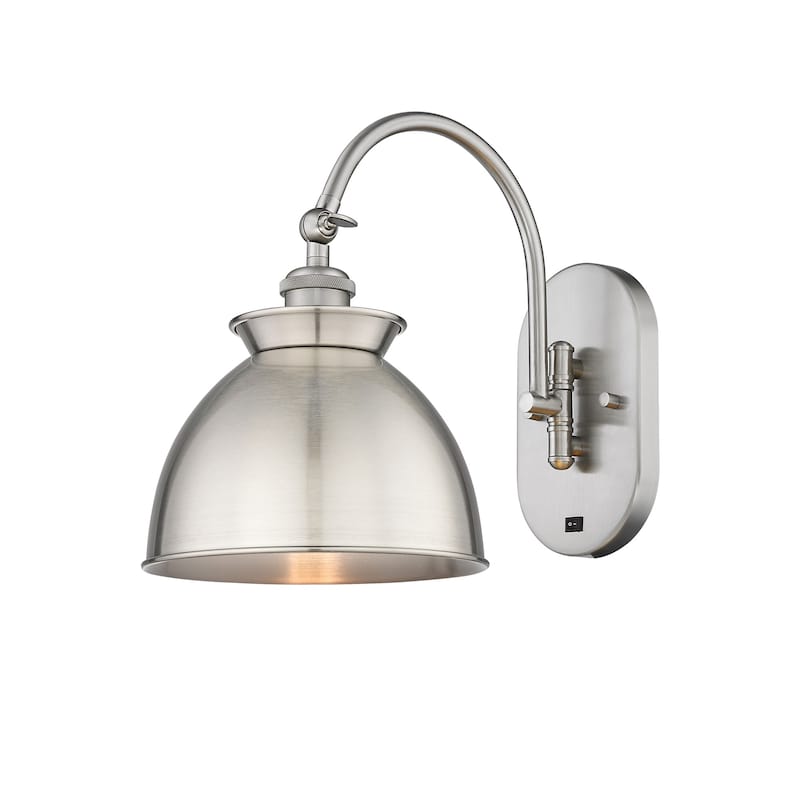 Innovations Lighting 518-1W-13-9 Adirondack Sconce Adirondack 13" Tall - Brushed Satin Nickel