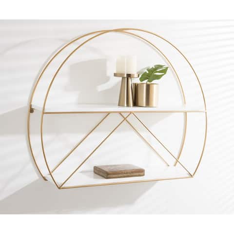 Kate and Laurel Delmar Mid-century Modern Wall Shelf