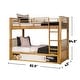 preview thumbnail 3 of 3, Twin over Twin Bunk Bed with Reversible Ladder in Light Oak - Light Oak