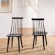 SAFAVIEH Burris Spindle Back Side Chair (Set of 2) - 17.3" W x 20.7" L x 36" H - Black