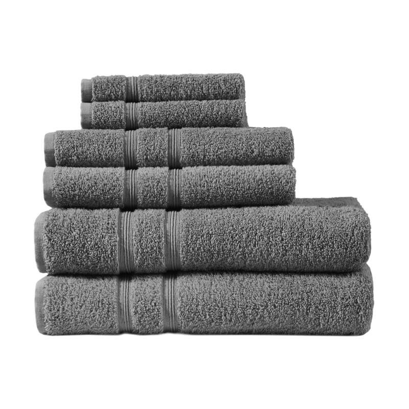 Aegean 100-percent Turkish Cotton 6 Piece Towel Set by 510 Design