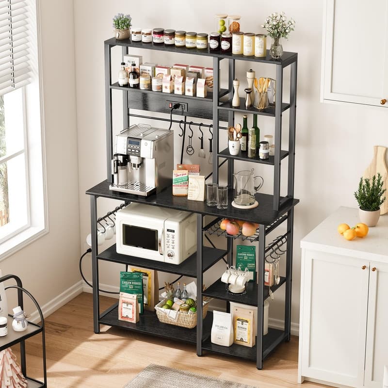 6-Tier Microwave Stand - 39.3"D x 15.5"W x 66.9"H